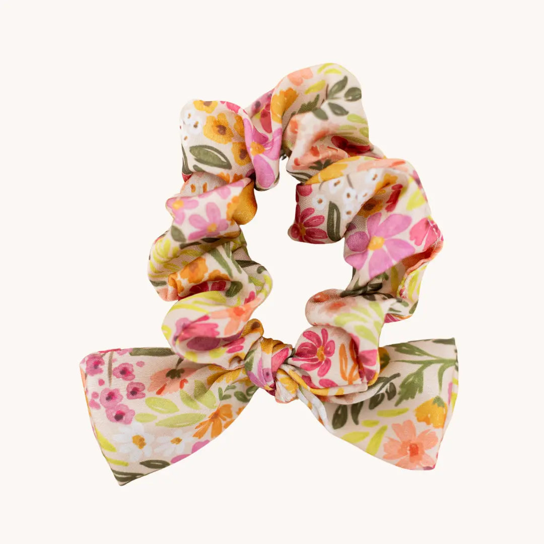 Floral Satin Scrunchies Little Briar Rose LLC